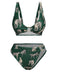 Costumi stampa leopardo con spalline verde anni '40