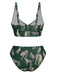 Costumi stampa leopardo con spalline verde anni '40