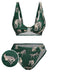 Costumi stampa leopardo con spalline verde anni '40