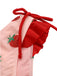 Costumi fragola lacci scollo all'americana rosa anni '50