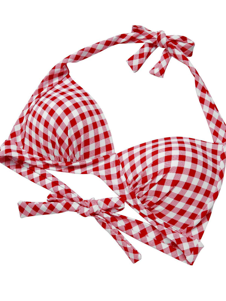 Costumi con plaid scollo all'americana lacci nero anni '50