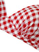 Costumi con plaid scollo all'americana lacci nero anni '50