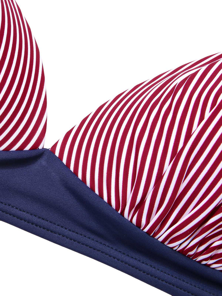 Costumi a pois a contrasto con scollo all'americana anni '50