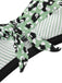 Costumi patchwork a righe scollo all'americana anni '50