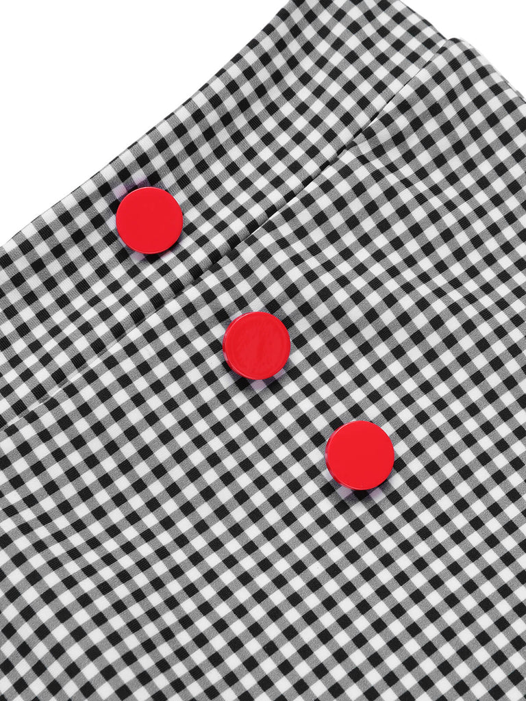 Costumi patchwork a righe scollo all'americana anni '50