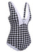 Costumi intero plaid bianco e nero anni '50