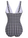 Costumi intero plaid bianco e nero anni '50
