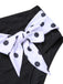 Costumi a pois con scollo all'americana contrasto anni '50