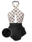 CostumI intero scollo all'americana pois beige anni '50