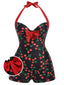 [Taglie Forti] Costumi intero Nero Ciliegia 1960
