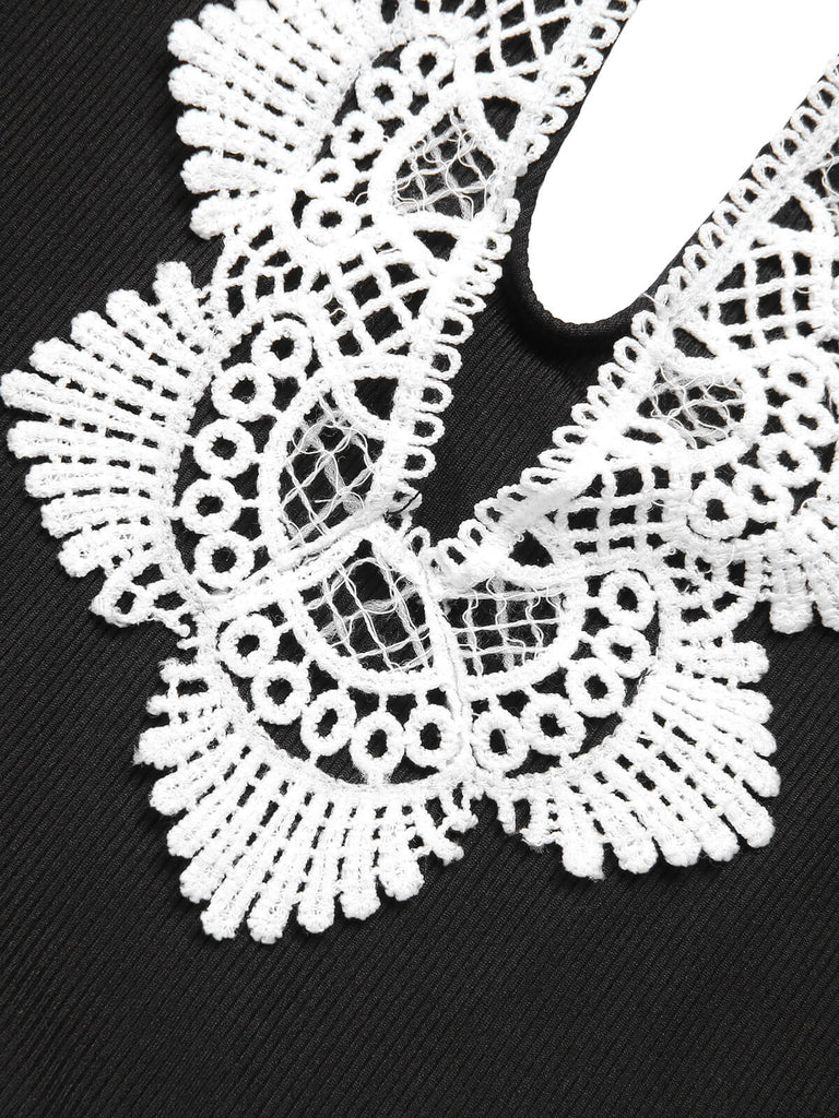 Costumi intero in pizzo lavorato a maglia anni '30
