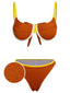 Set bikini con cinturino posteriore in maglia anni '40