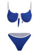 Set bikini con cinturino posteriore in maglia anni '40