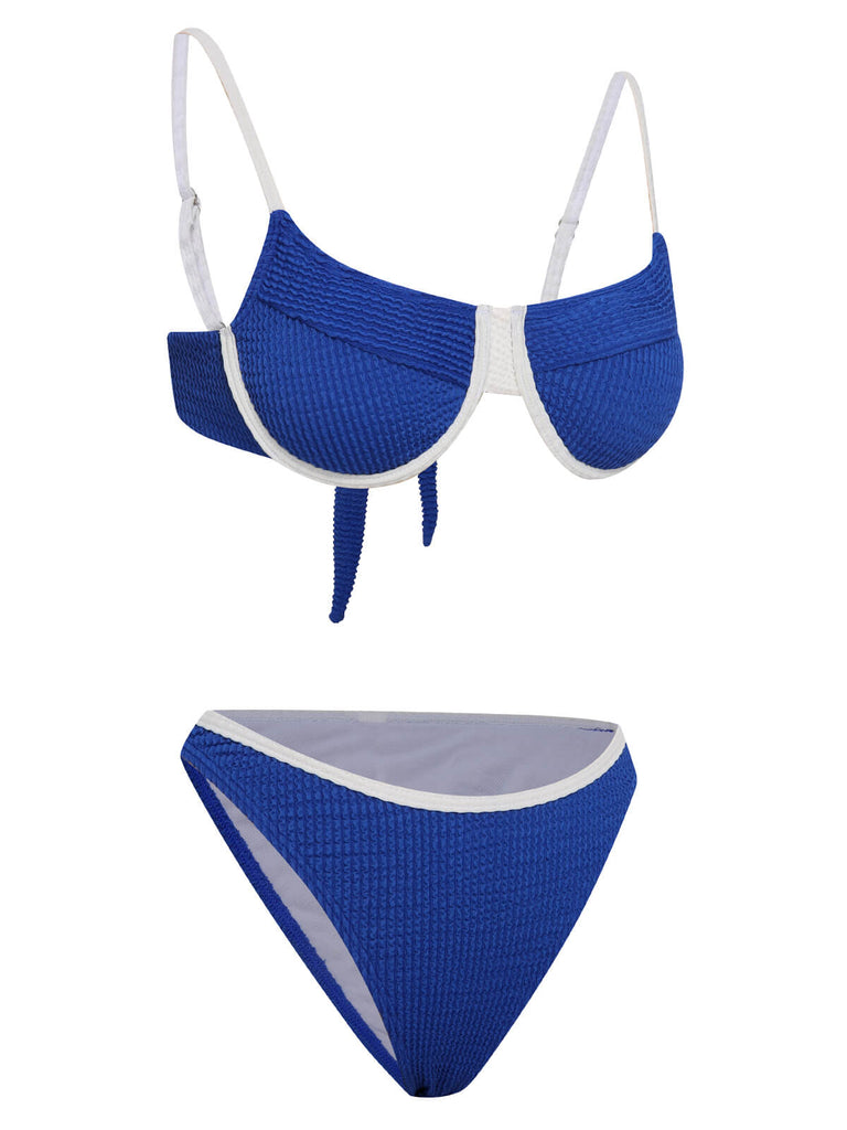 Set bikini con cinturino posteriore in maglia anni '40