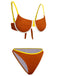 Set bikini con cinturino posteriore in maglia anni '40