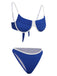 Set bikini con cinturino posteriore in maglia anni '40