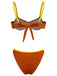 Set bikini con cinturino posteriore in maglia anni '40