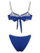 Set bikini con cinturino posteriore in maglia anni '40