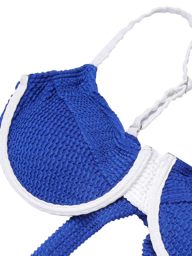 Set bikini con cinturino posteriore in maglia anni '40