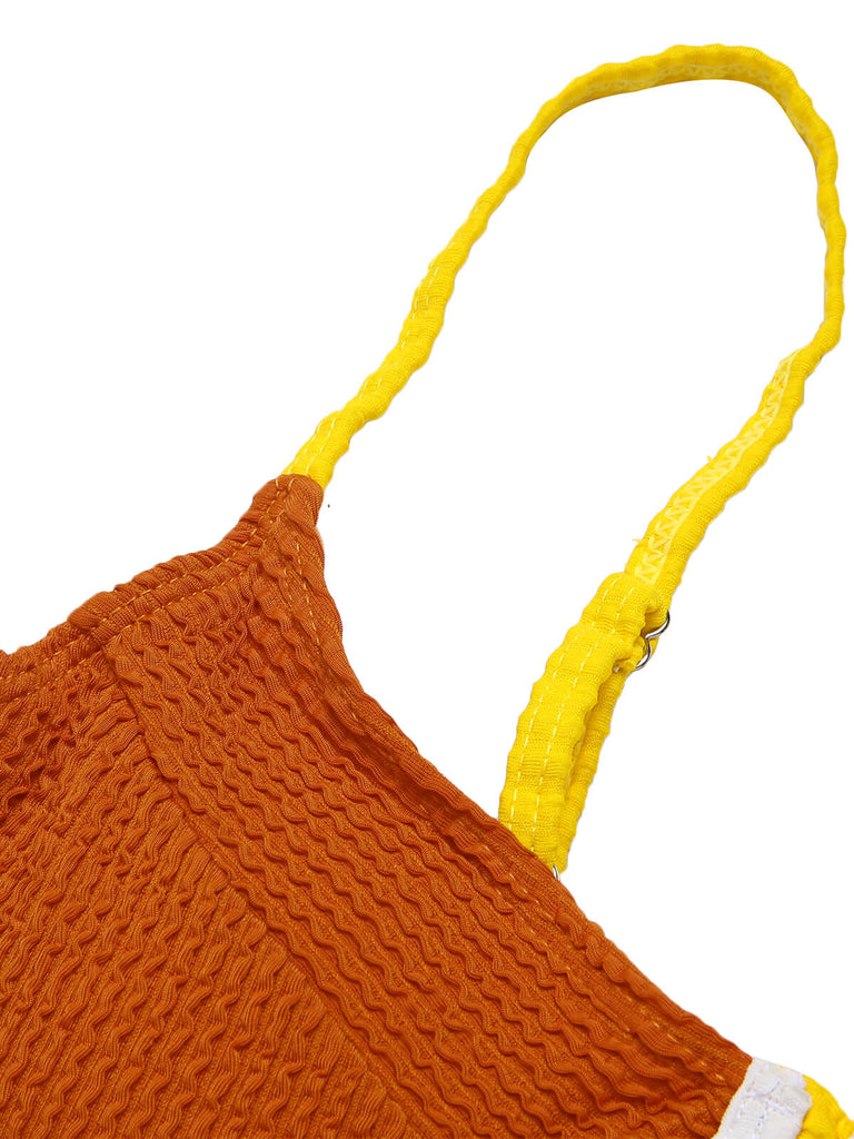 Set bikini con cinturino posteriore in maglia anni '40