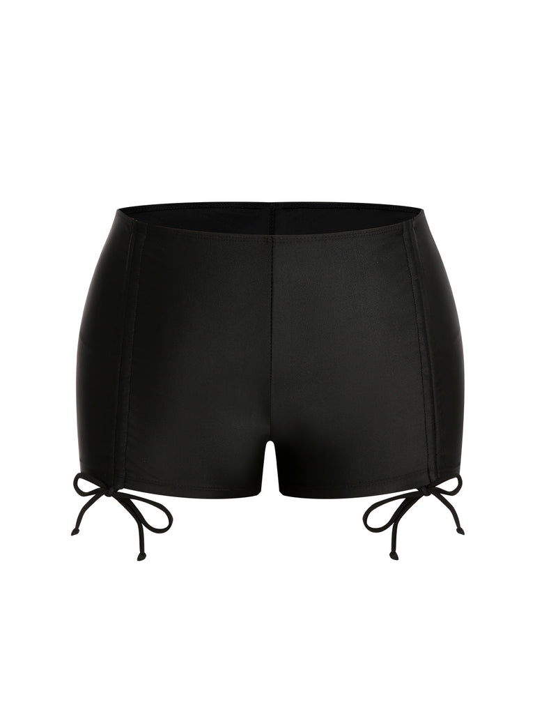 [Taglia Forti] Costumi geometrici con lacci bianco e nero anni '60