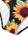 [Taglia Forti] Costumi intero girasole spalle scoperte nero anni '40