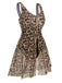 [Taglia Forti] Costumi  intero con gonna stampata leopardo anni '40
