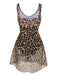 [Taglia Forti] Costumi  intero con gonna stampata leopardo anni '40