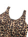 [Taglia Forti] Costumi  intero con gonna stampata leopardo anni '40