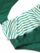 Costumi a righe monospalla volant verde scuro anni '40
