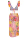 3PCS Set costumi floreale rosa anni '70