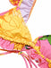 3PCS Set costumi floreale rosa anni '70