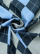 Costumi intero stampa argyle grigio blu anni '50