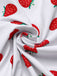 CostumI intero fiocco scollo all'americana fragola rosso anni '60