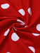 Costumi intero a pois scollo all'americana rosso anni '50