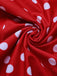 Costumi intero a pois spalline sottili patchwork rosso anni '50