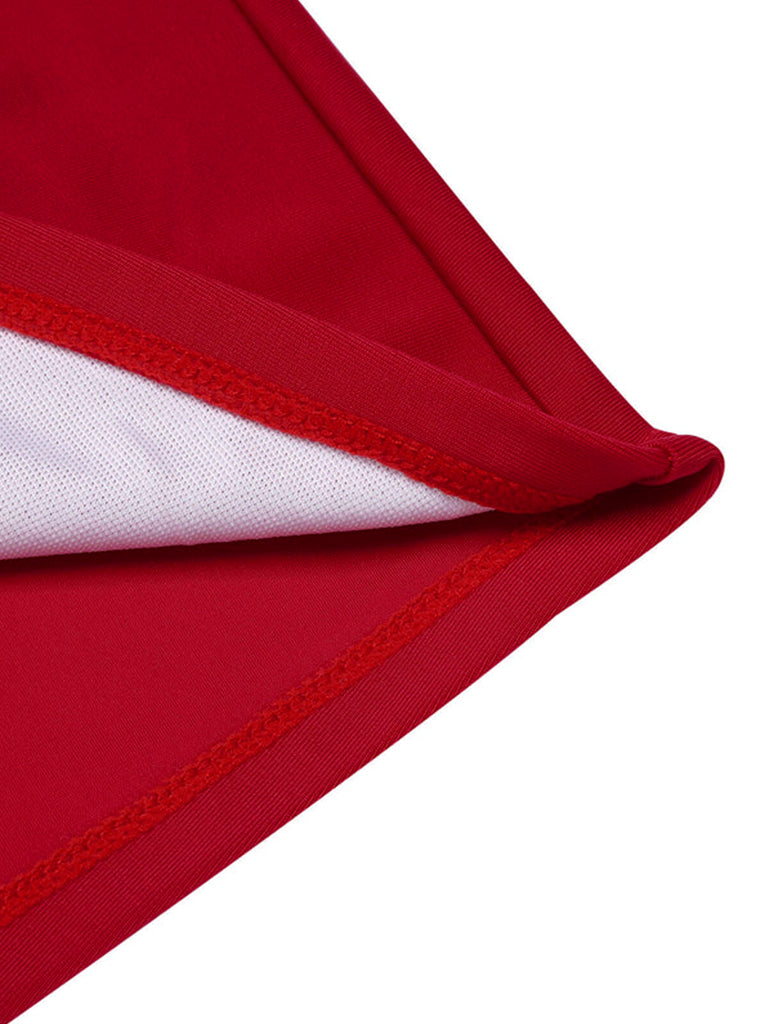 Costumi intero fragola plaid rosso anni '50