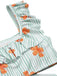 Costumi con volant a righe floreale verde chiaro anni '50