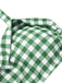 Costumi plaid con scollo all'americana grigio verde anni '40
