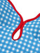Costumi intero plaid con spalline sottili blu anni '50
