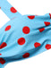 Costumi a righe a pois scollo all'americana blu anni '40