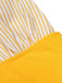 Costumi a righe con scollo all'americana giallo anni '50