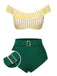 Costumi a righe con spalle scoperte multicolore anni '30