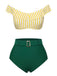 Costumi a righe con spalle scoperte multicolore anni '30