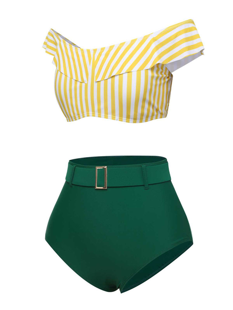 Costumi a righe con spalle scoperte multicolore anni '30