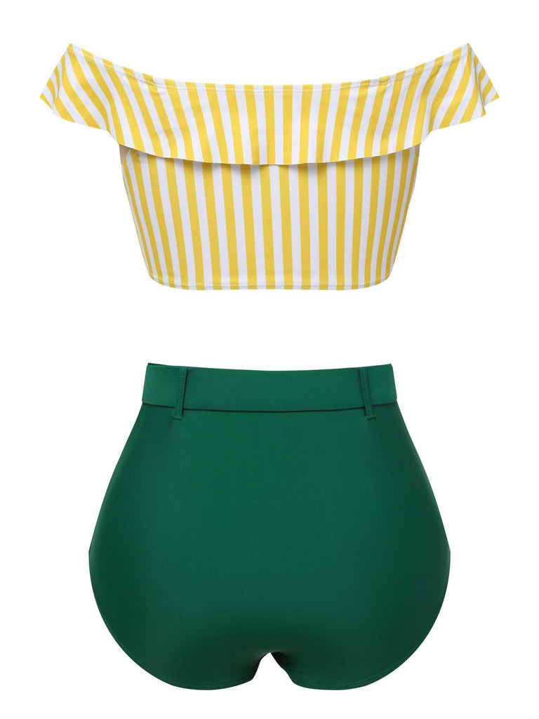 Costumi a righe con spalle scoperte multicolore anni '30