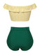Costumi a righe con spalle scoperte multicolore anni '30
