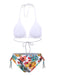 Set Bikini con lacci e copricostume tropicale anni '60