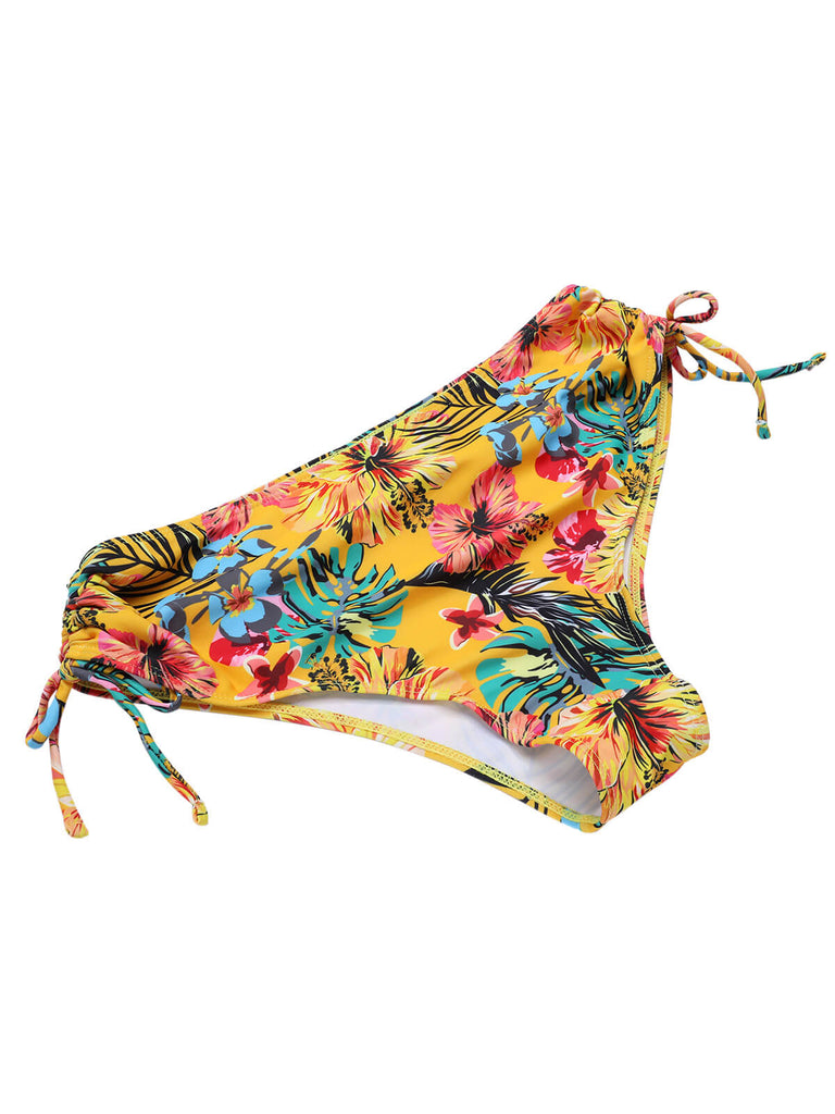 Set Bikini con lacci e copricostume tropicale anni '60