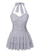 Costumi con gonna a pois scollo all'americana bianco anni '40